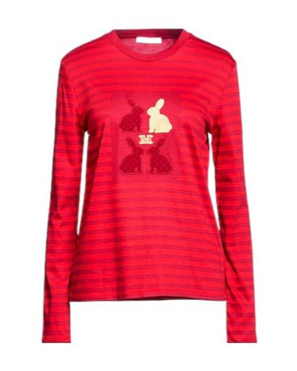 Max Mara Red Printed Long-Sleeve T-Shirt