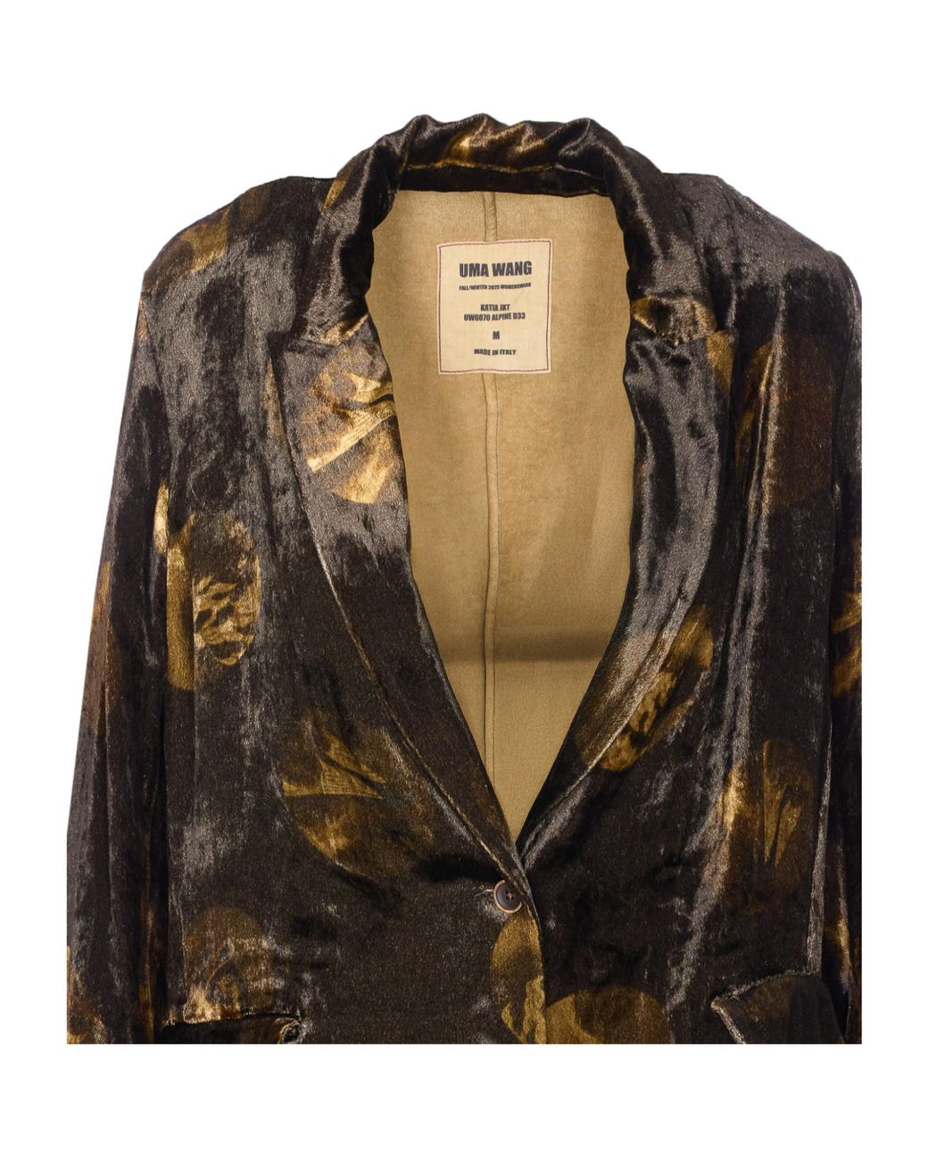 Uma Wang Black Single-Breasted Coat