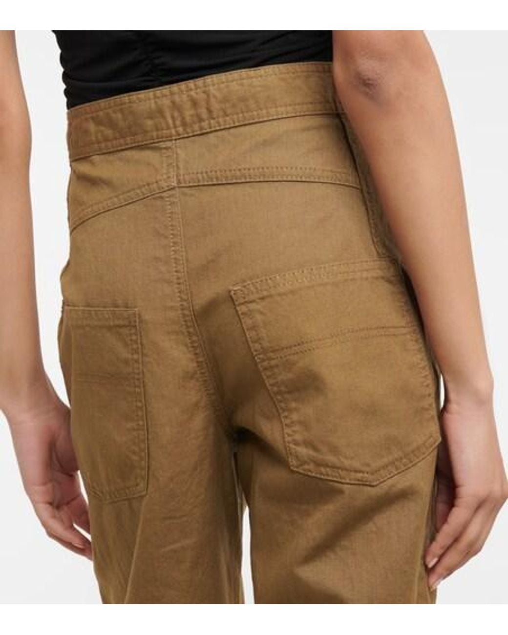 Isabel Marant Natural High-Waisted Casual Pants