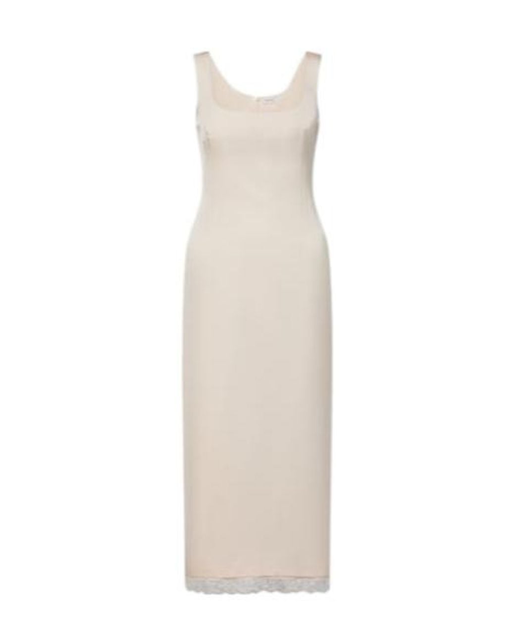 Magda Butrym White Lace-Trimmed Cotton And Silk Midi Dress