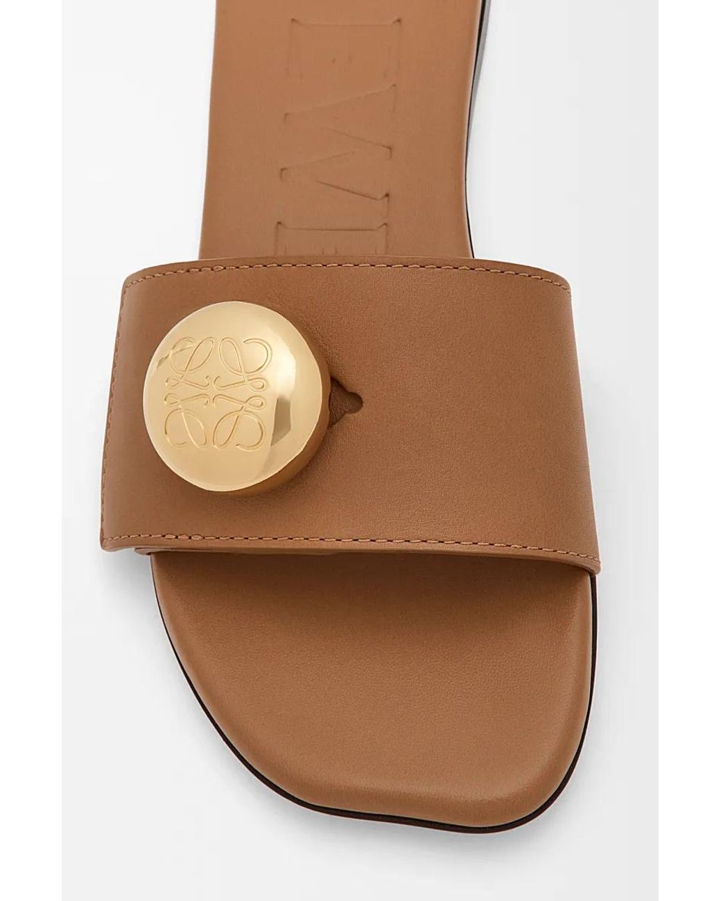 Loewe Brown Logo Plaque Slides