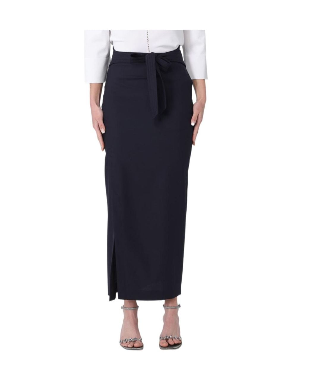 Emporio Armani Blue Slit Skirt