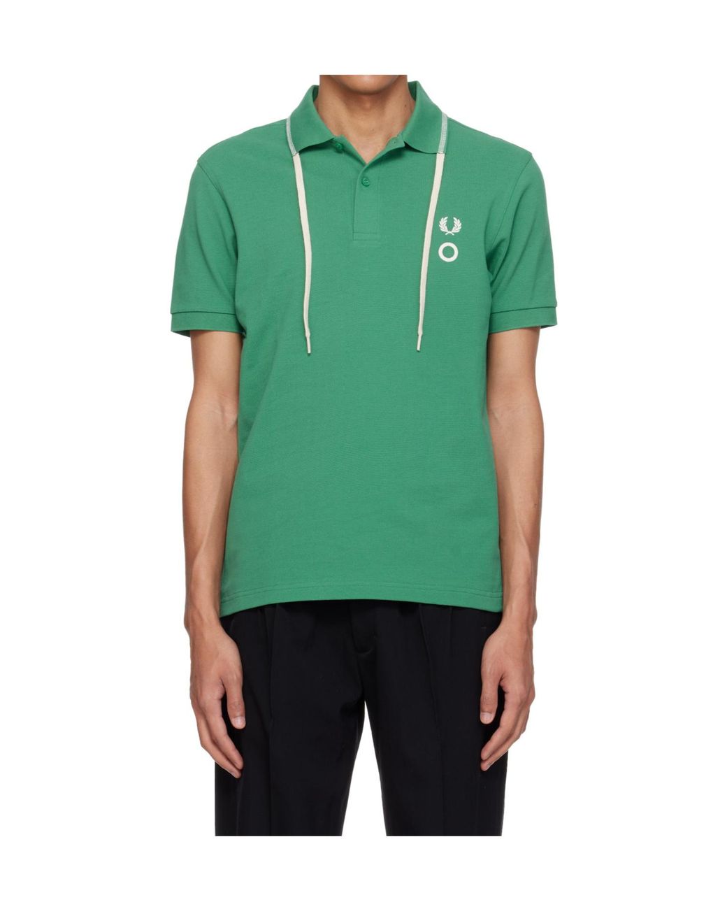 Craig Green Green X Fred Perry Collaboration Drawstring Polo Shirt for men