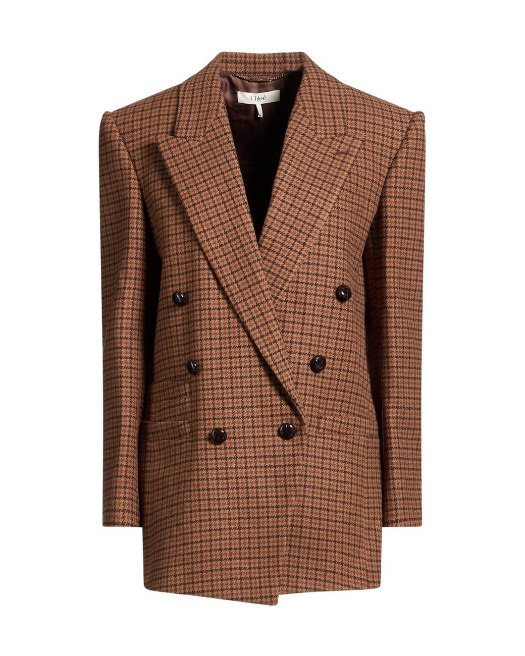 Chloé Brown Plaid Blazer