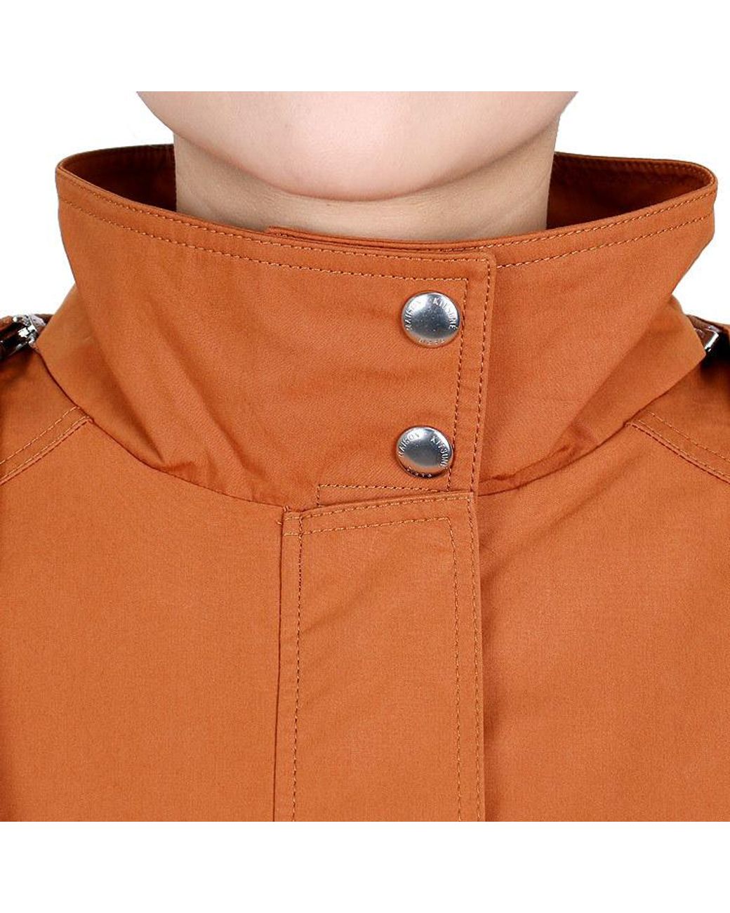 Maison Kitsuné Orange Long-Sleeved Hooded Jacket
