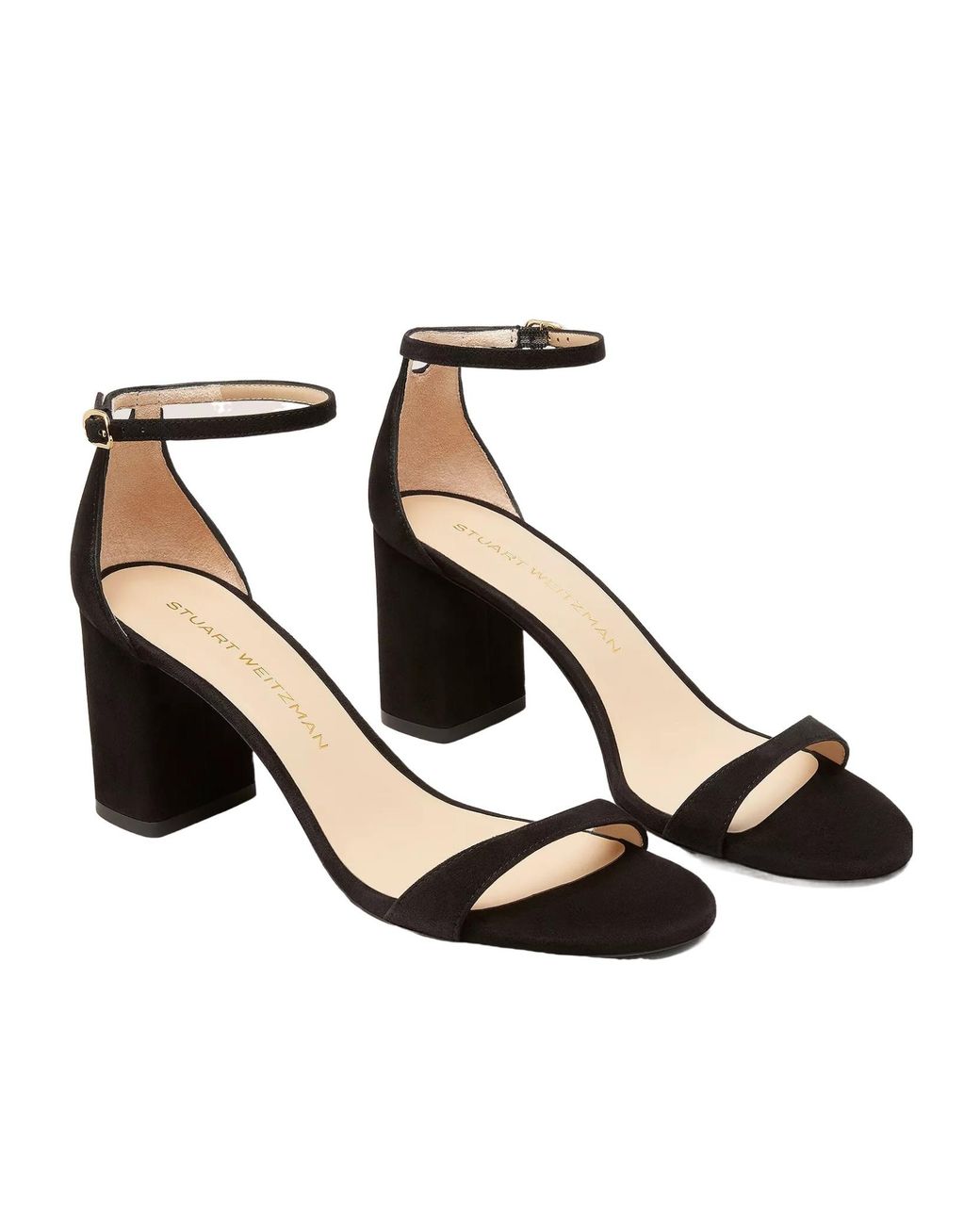 Stuart Weitzman Black Nudist Block 75