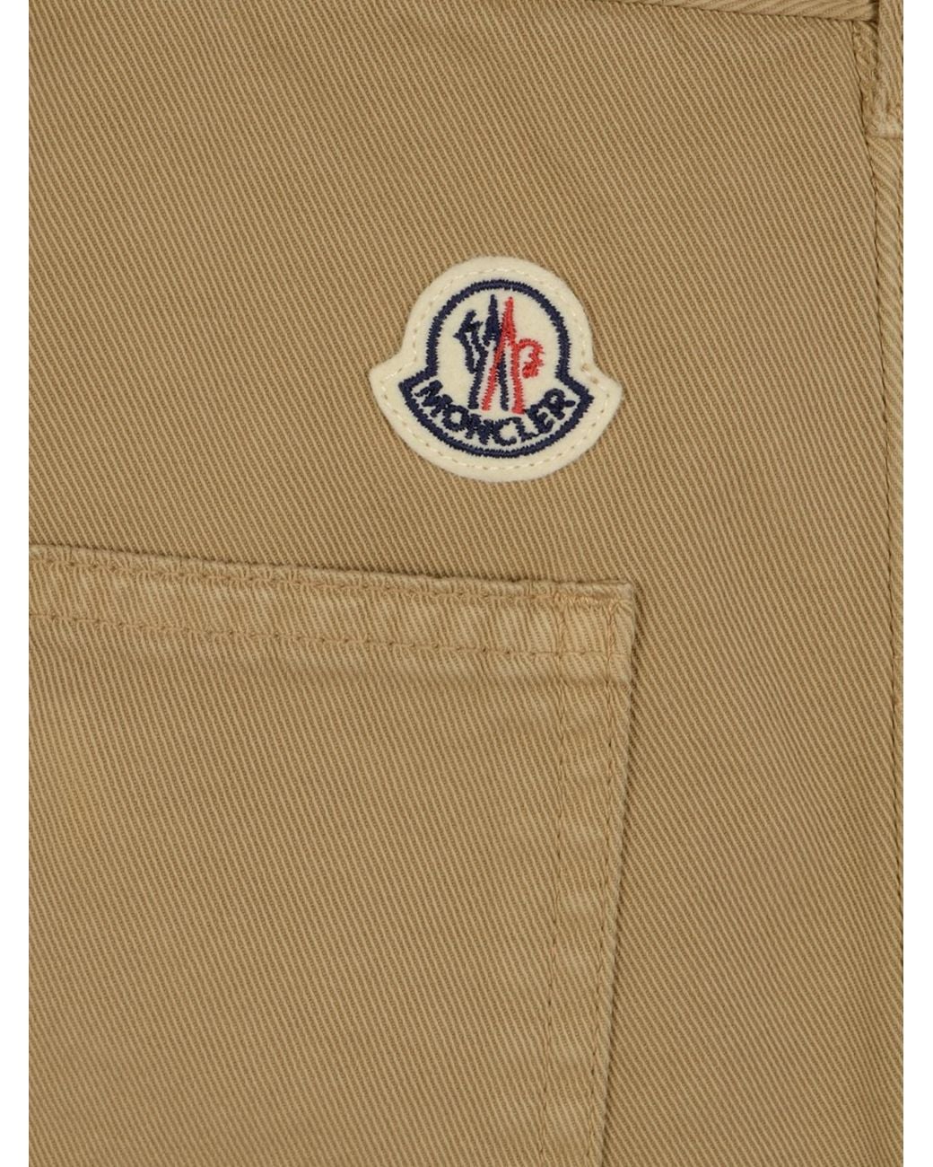 Moncler Natural Gabardine Cargo Pants for men