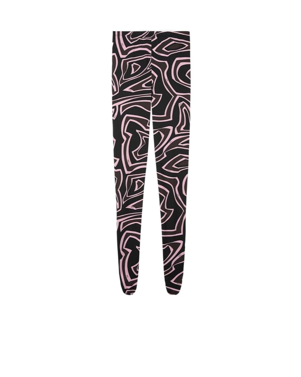 Emilio Pucci Black Maze-Print Leggings