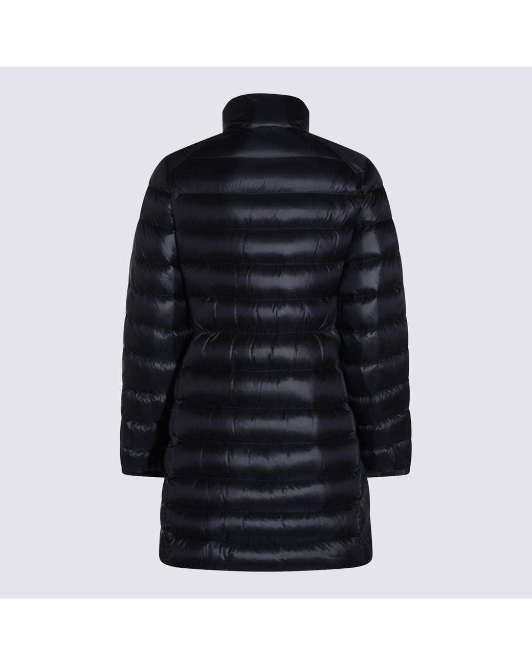 Moncler Blue Genet Long Zip-Up Padded Jacket