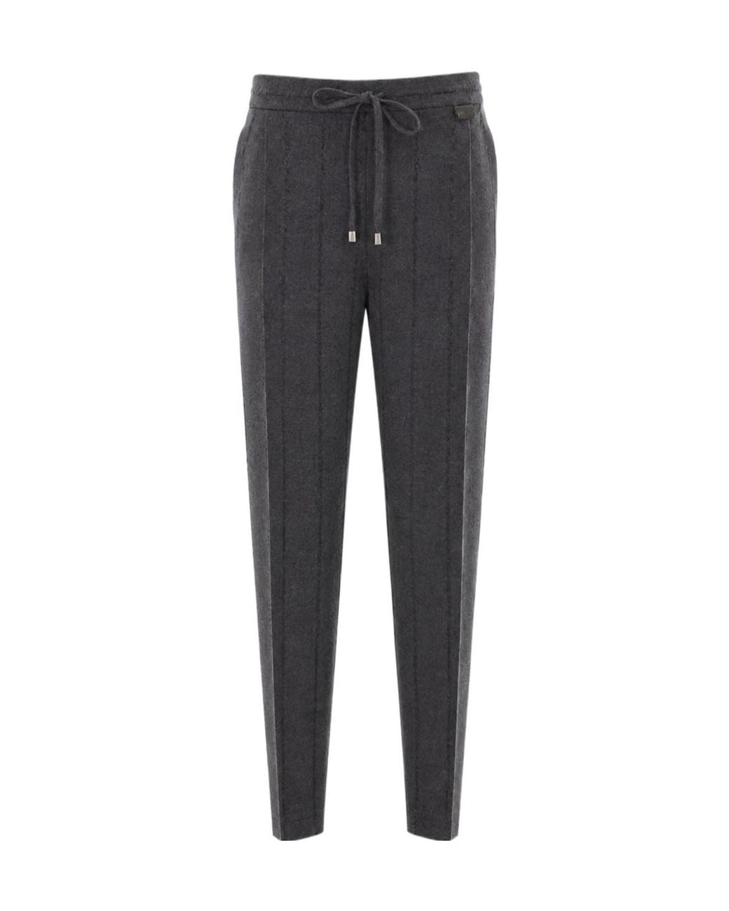 Fabiana Filippi Gray Drawstring Tapered Pants