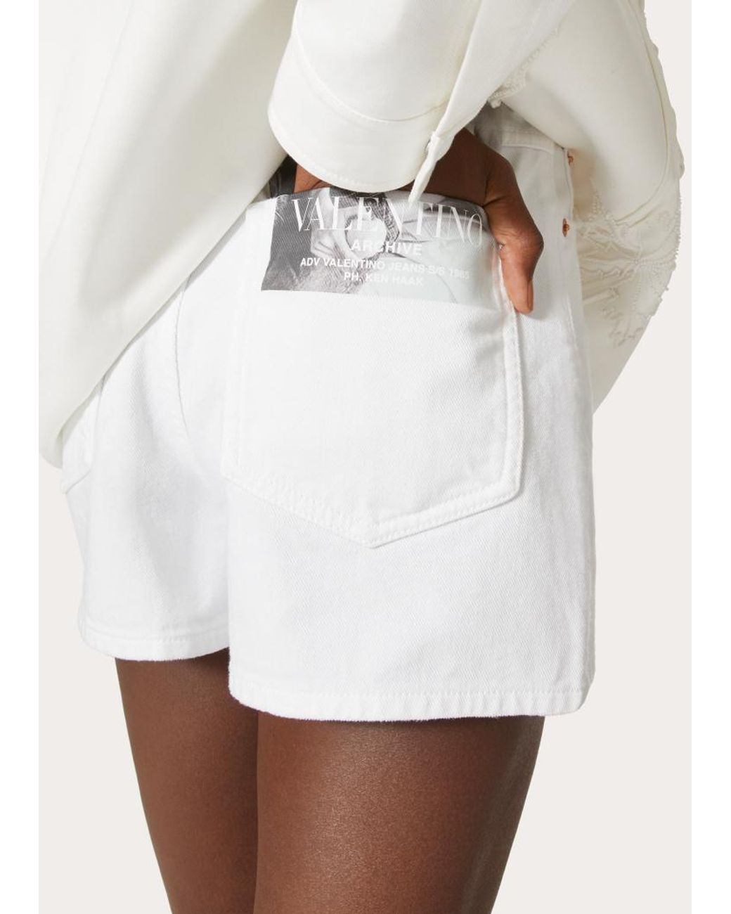 Valentino White Archive 1985 Denim Shorts