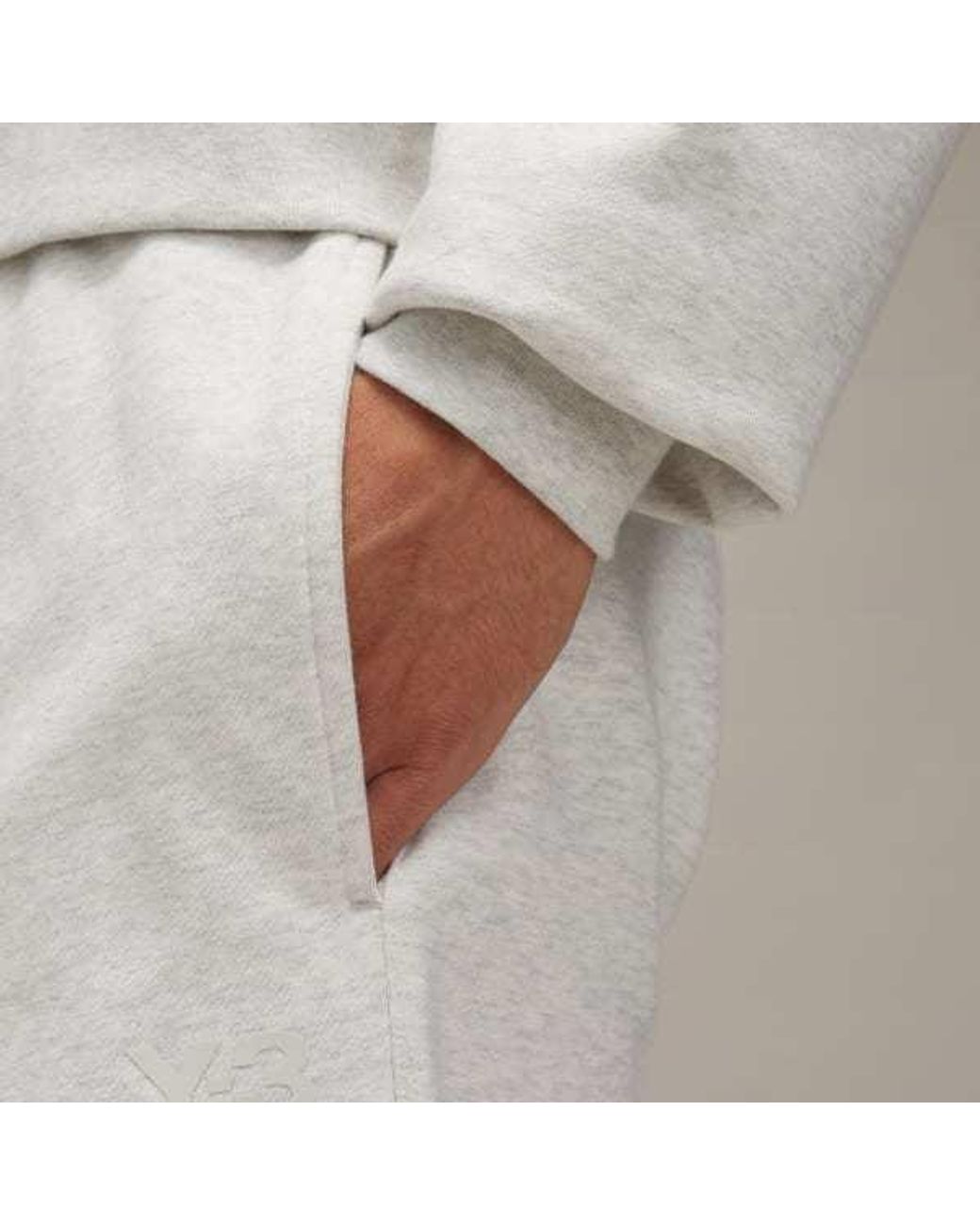 Y-3 Gray Brushed Terry Track Pants for men