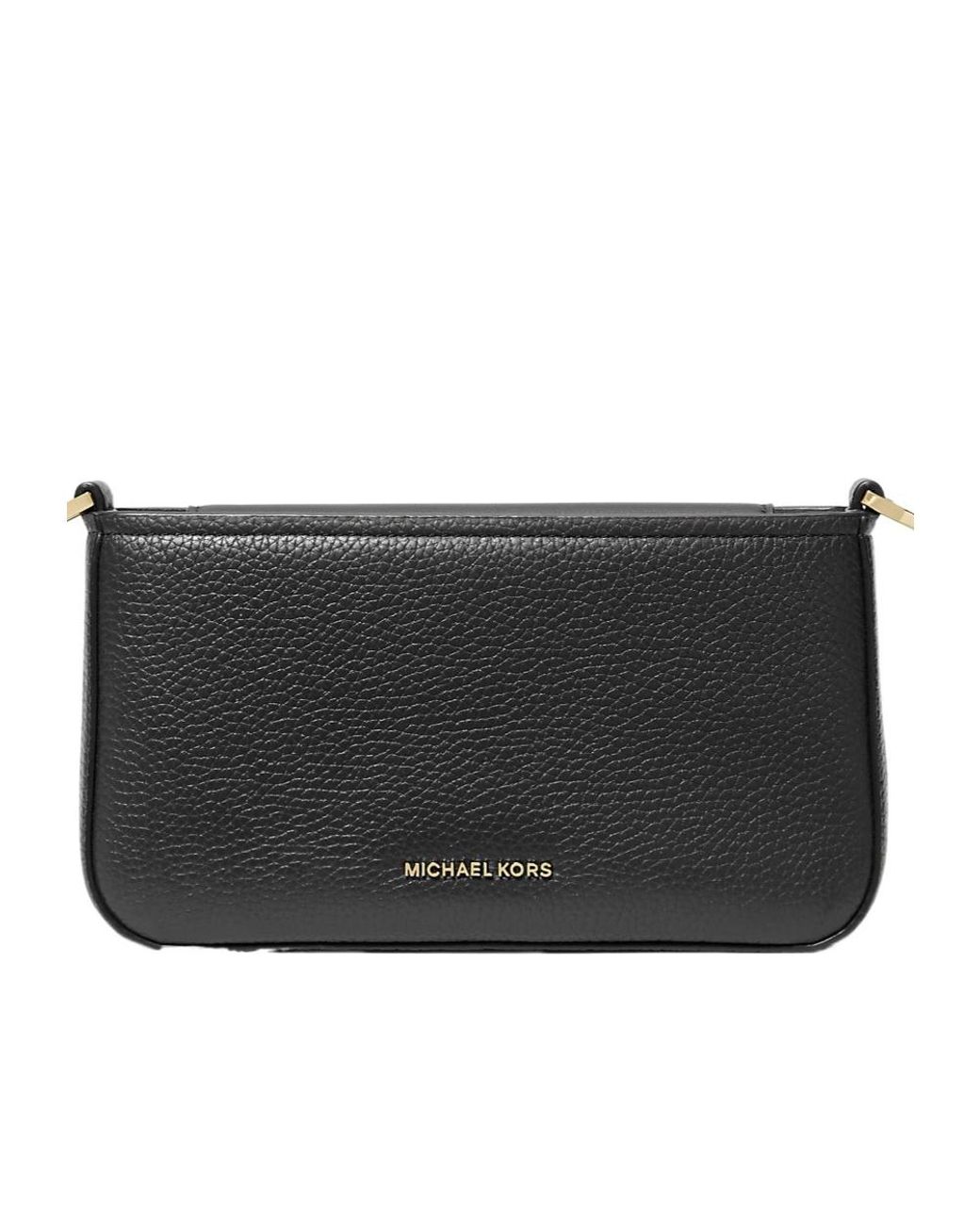Michael Kors Black Michael Bryant Small Pebbled Convertible Pouch