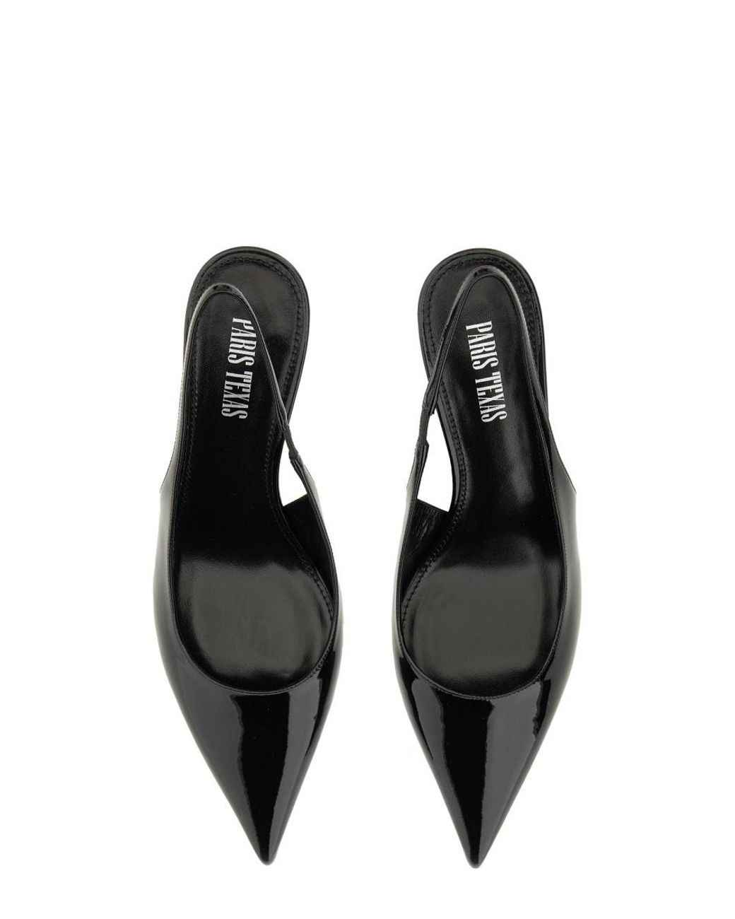 Paris Texas Black Lidia Slingback Heeled Pumps