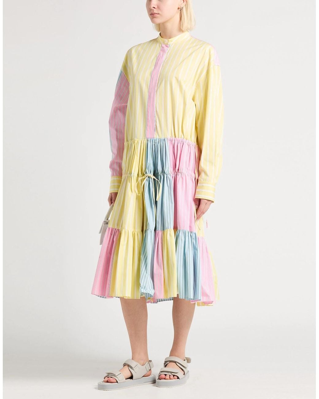 Marni White Tiered Shirt Dress