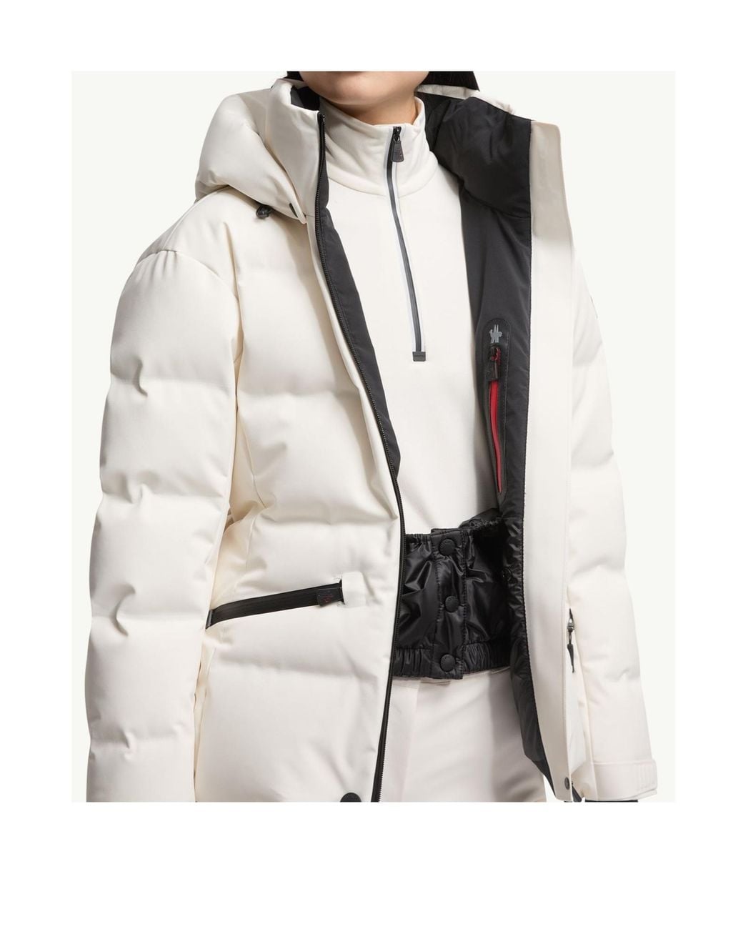 Moncler Natural Tolima Hooded Insulated Ski Jacket