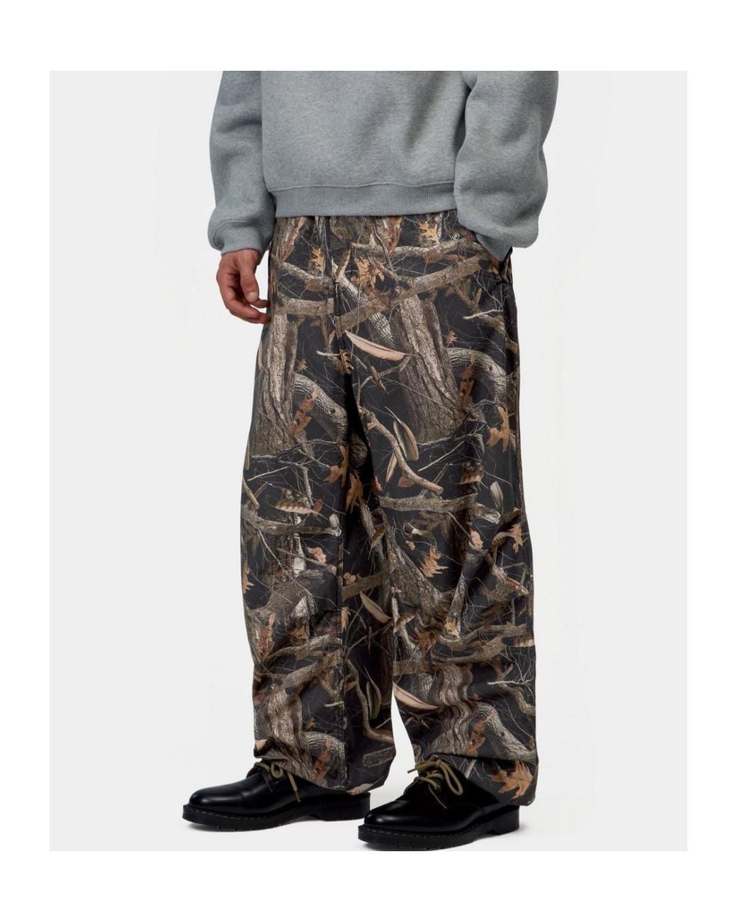 Carhartt Gray Fletcher Abstract-Pattern Trousers for men