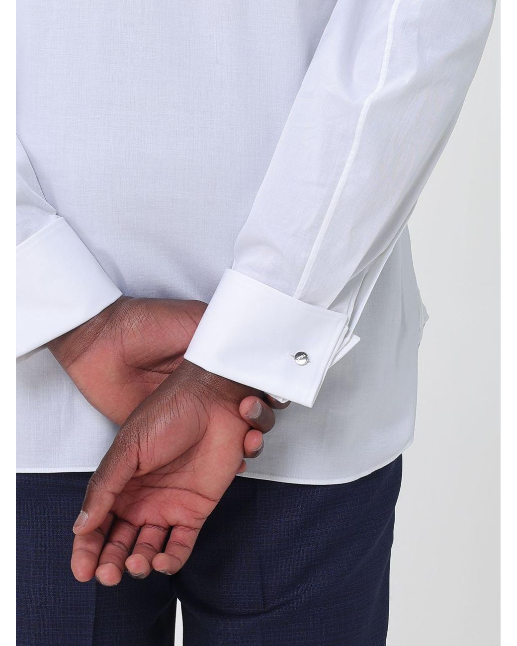 Zegna Blue Long-Sleeved Shirt for men