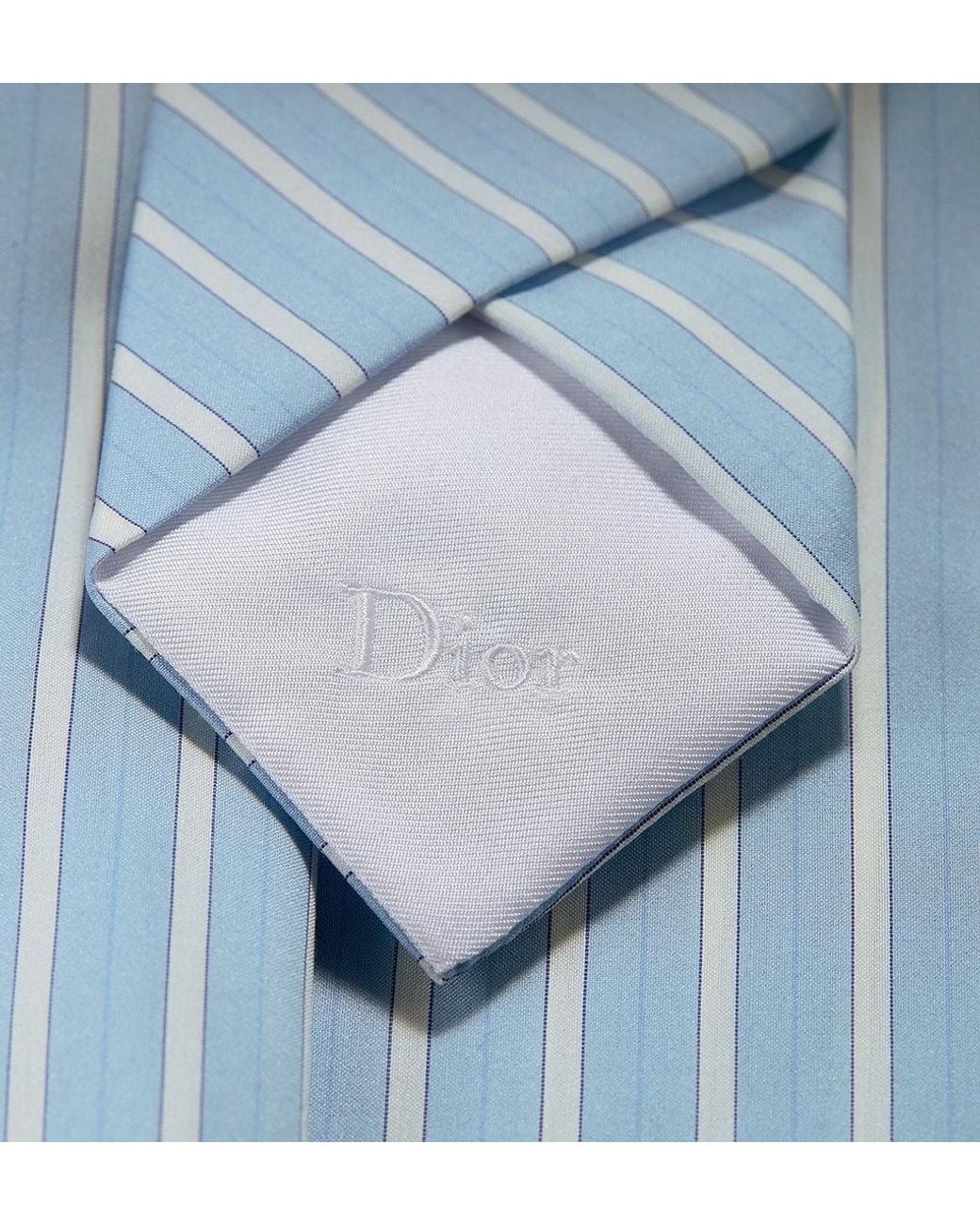 Dior Blue Blouse With Tie-Effect Neckline