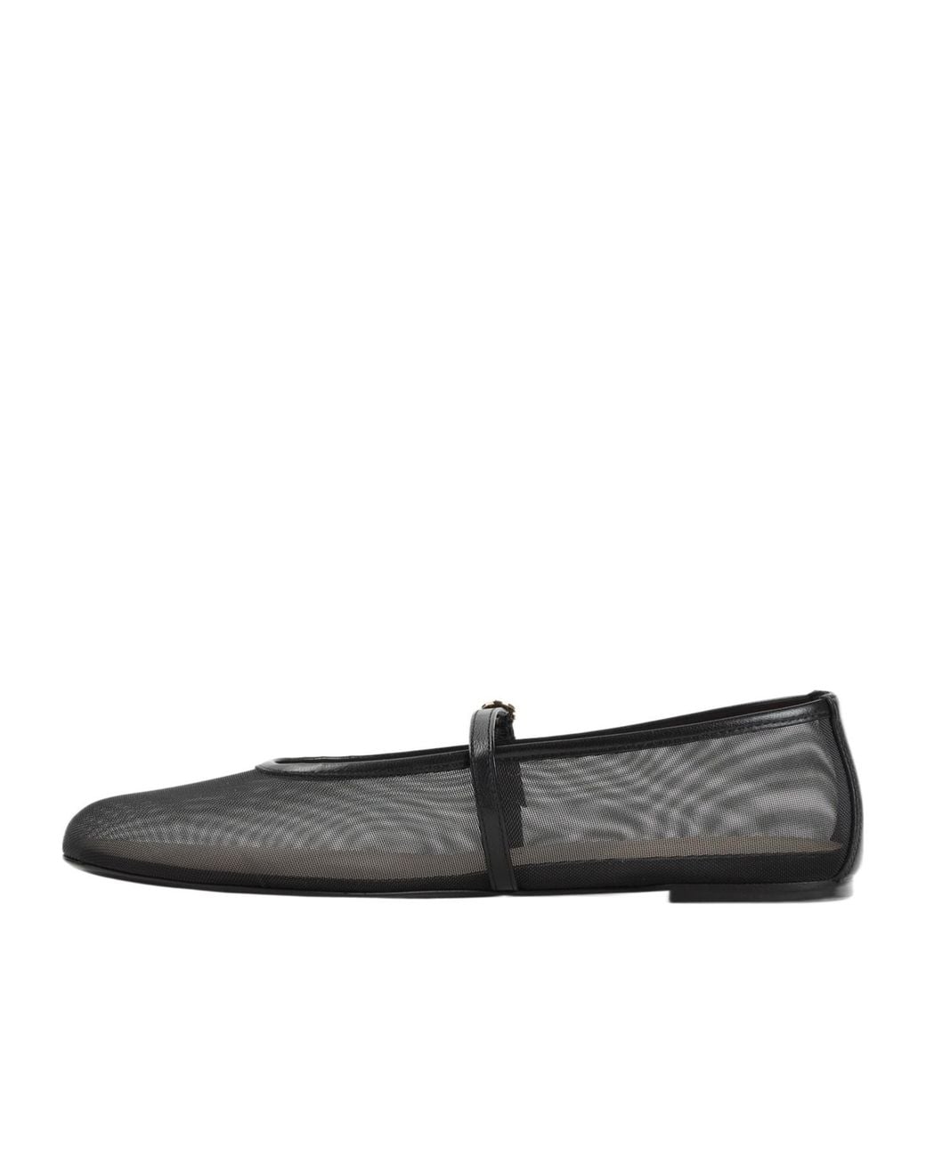 Stuart Weitzman Black Round Toe Ballet Shoes