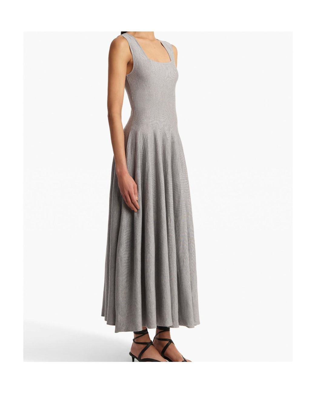 Khaite Gray Jodie Midi Dress