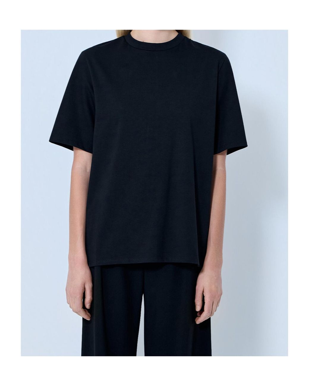 The Row Black Crewneck T-Shirt