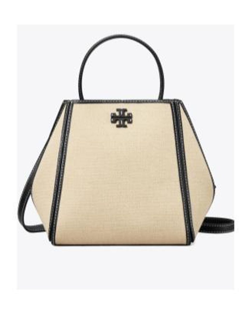 Tory Burch Natural Small Mcgraw Canvas Bucket Bag