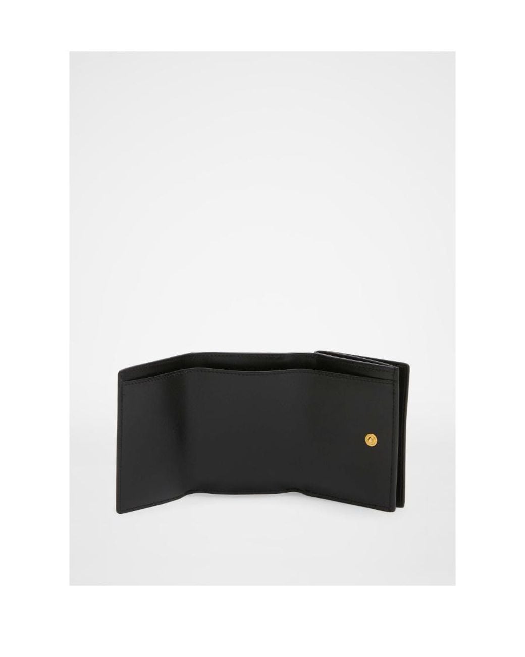 Jil Sander Black Logo Detailed Tri-Fold Wallet