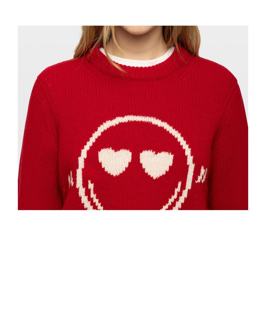 Zadig & Voltaire Red Crew-Neck Long-Sleeve Sweater