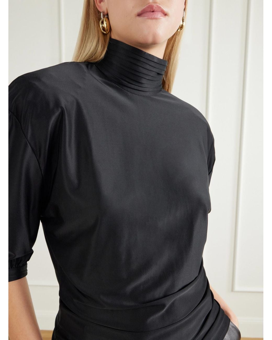 Rabanne Black Rabanne High-Neck Blouse