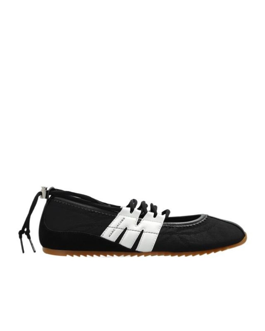 Marc Jacobs Black Logo Printed Ballet Flats
