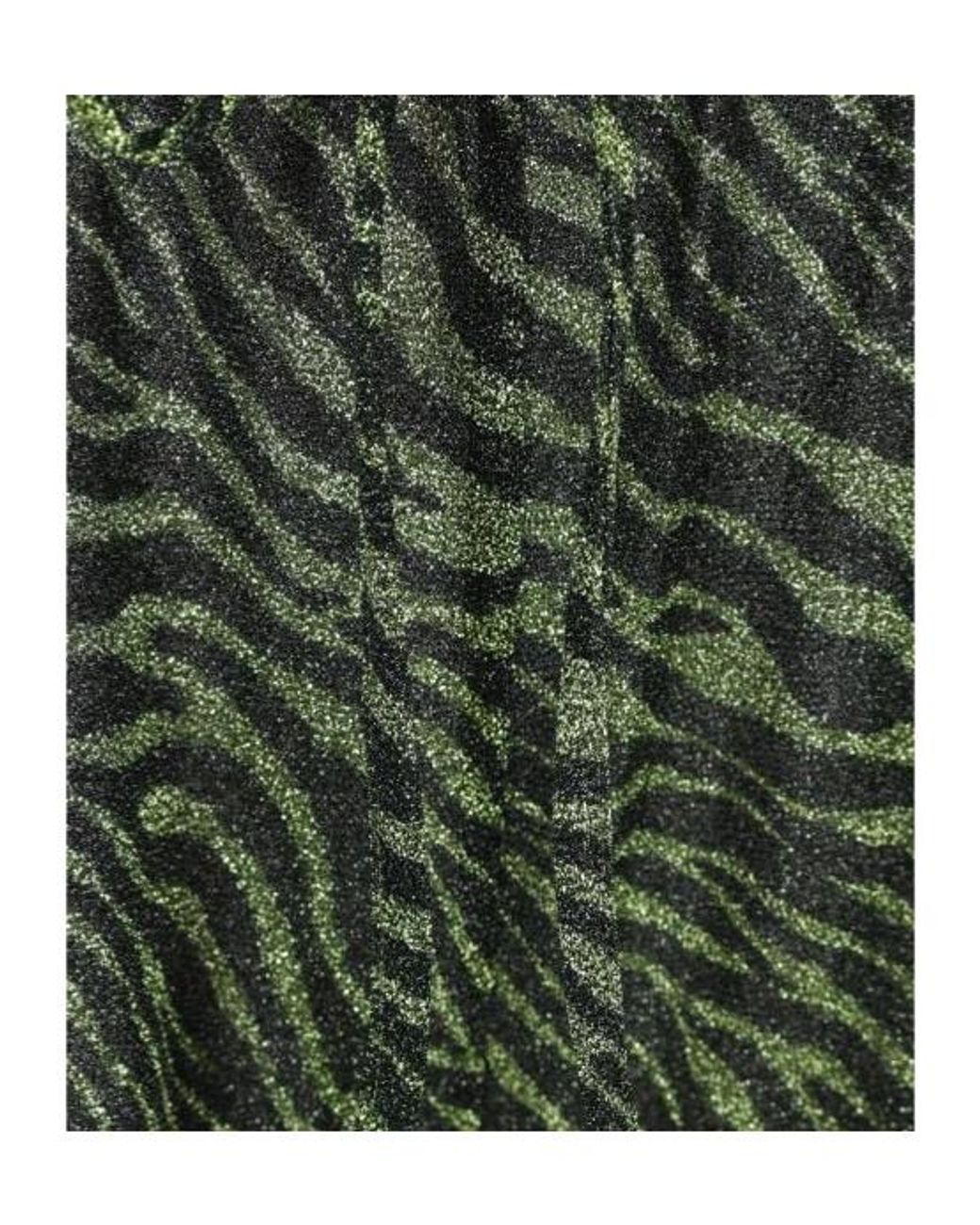 Oseree Green Oséree Animal Printed Straight-Leg Trousers