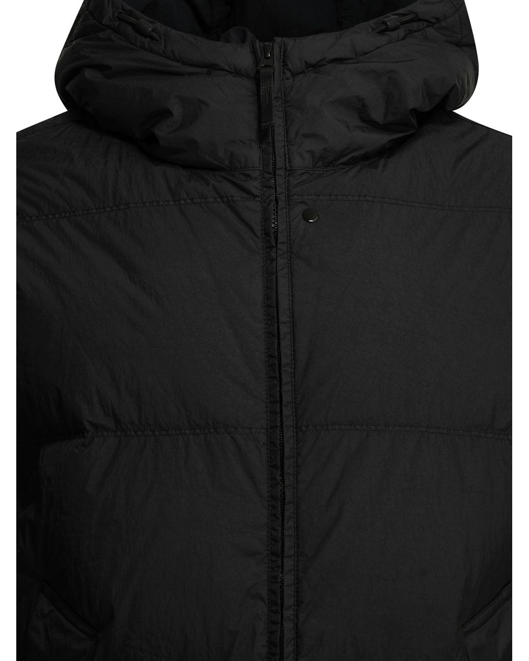 Stone Island Black Compass-Badge High-Neck Jacket for men