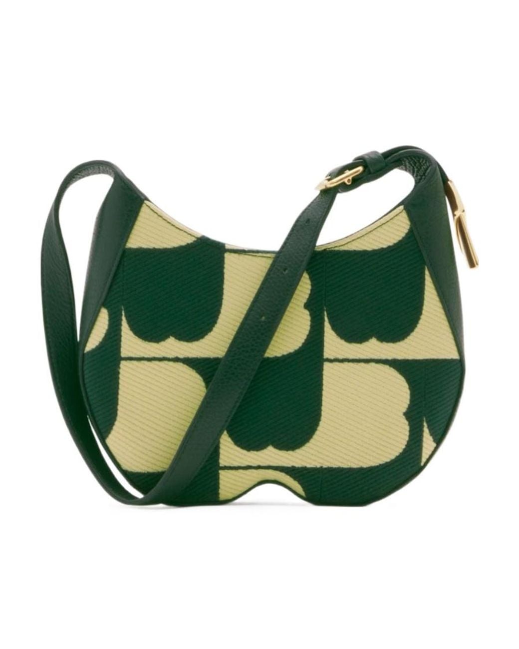 Burberry Green Small Chess Leather Shoulder Bag
