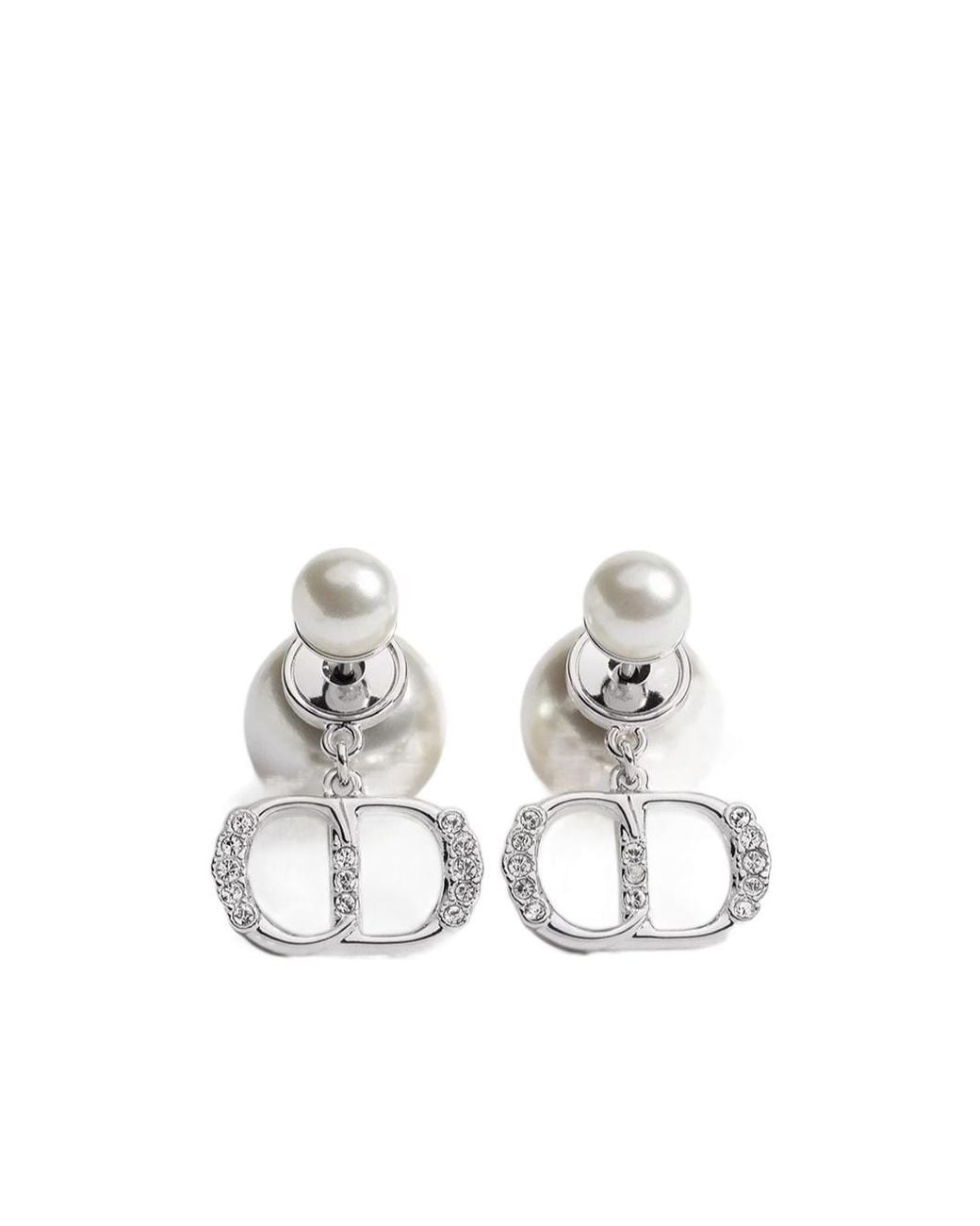 Dior White Tribales Earrings