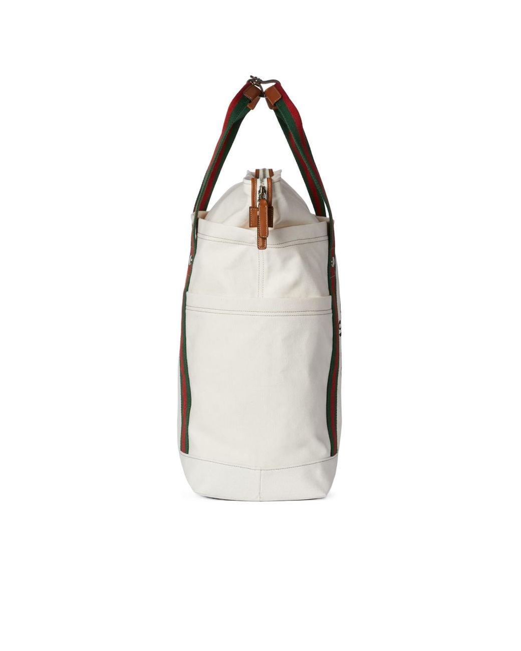 Gucci White Medium Web Canvas Bag for men