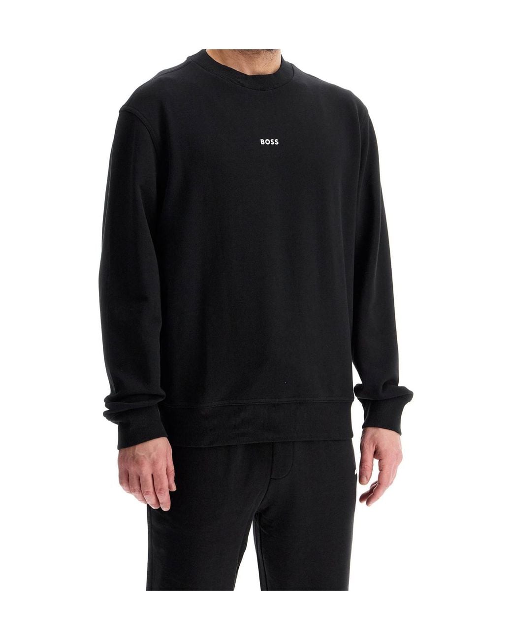 Boss Blue Boss Logo Detailed Regular-Fit Sweatshirt for men