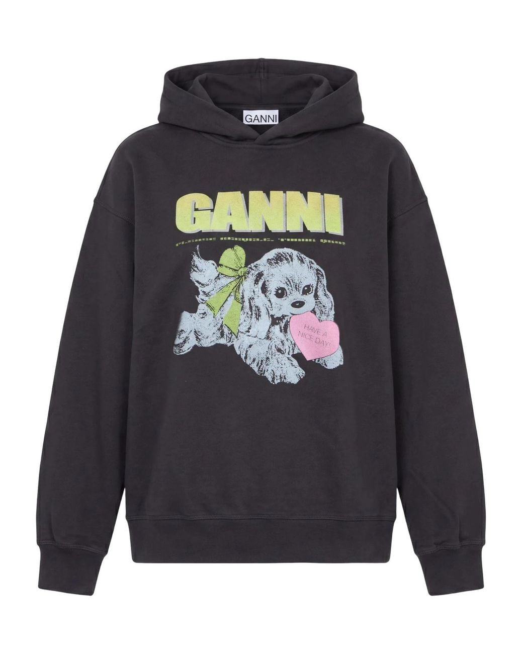 Ganni Blue Hooded Track Jackets