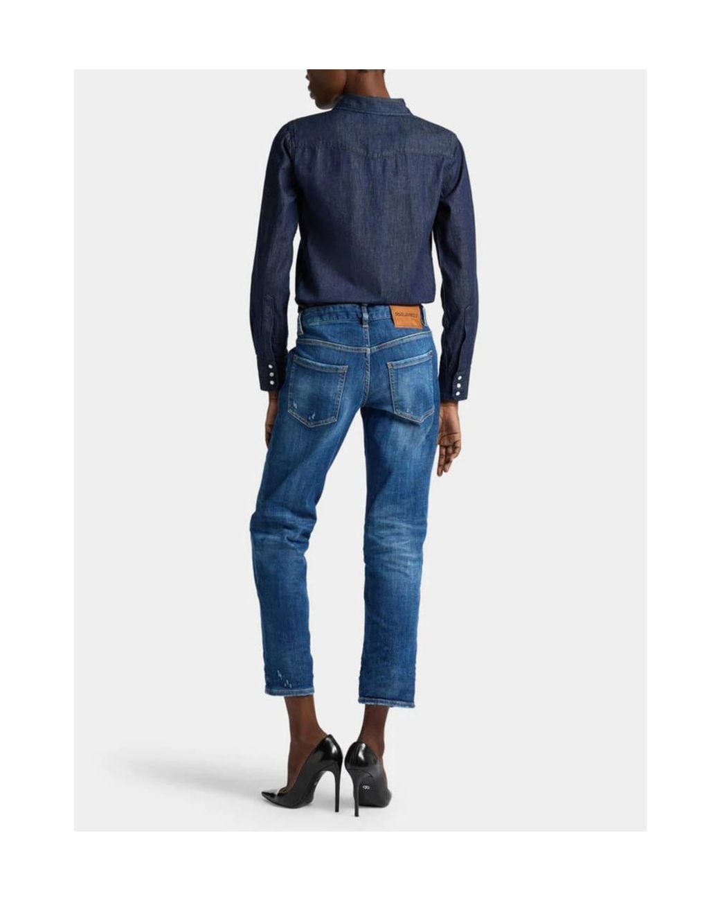 DSquared² Blue Slim Fit Distressed Jeans