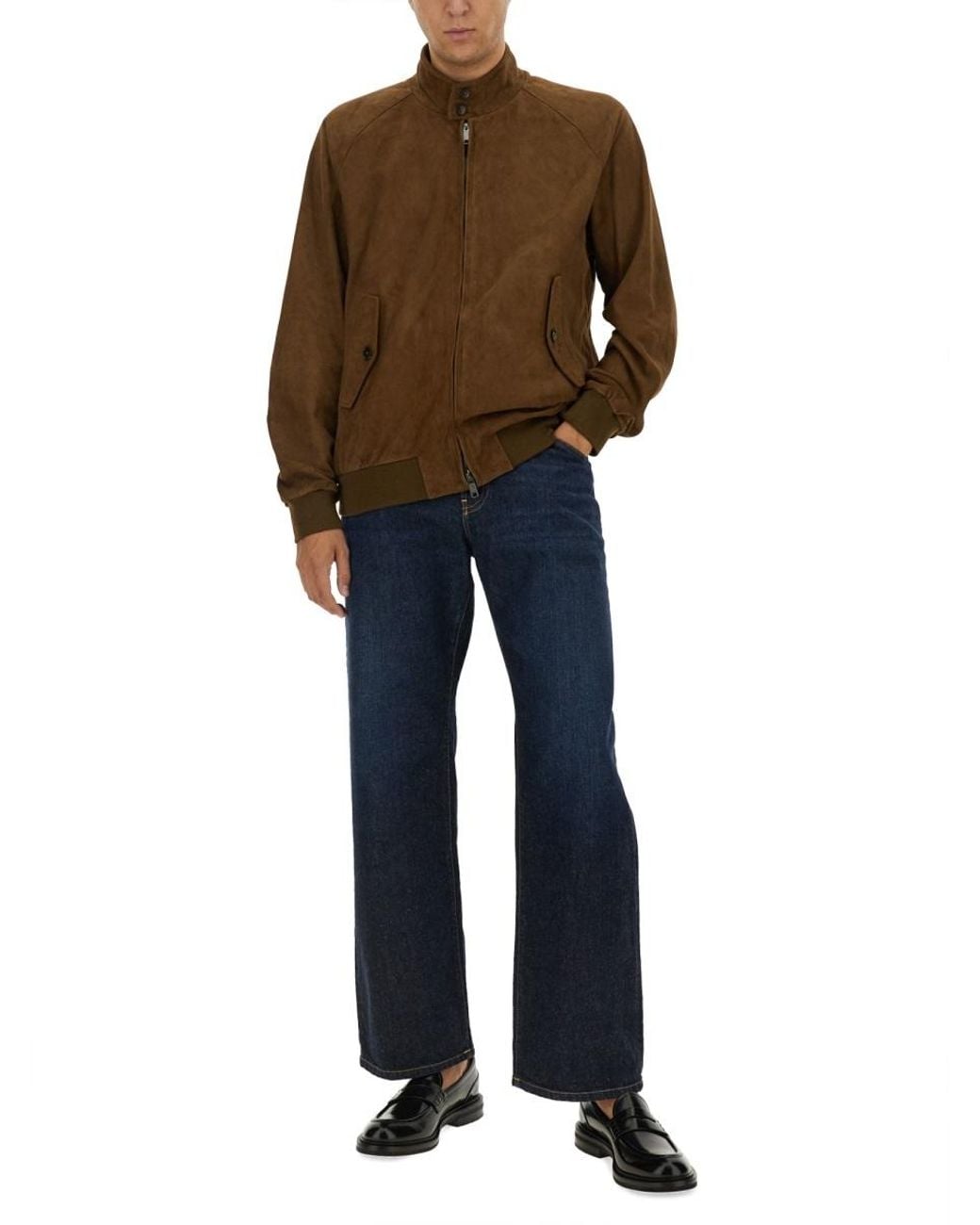 Baracuta Brown Long-Sleeved Casual Jacket for men
