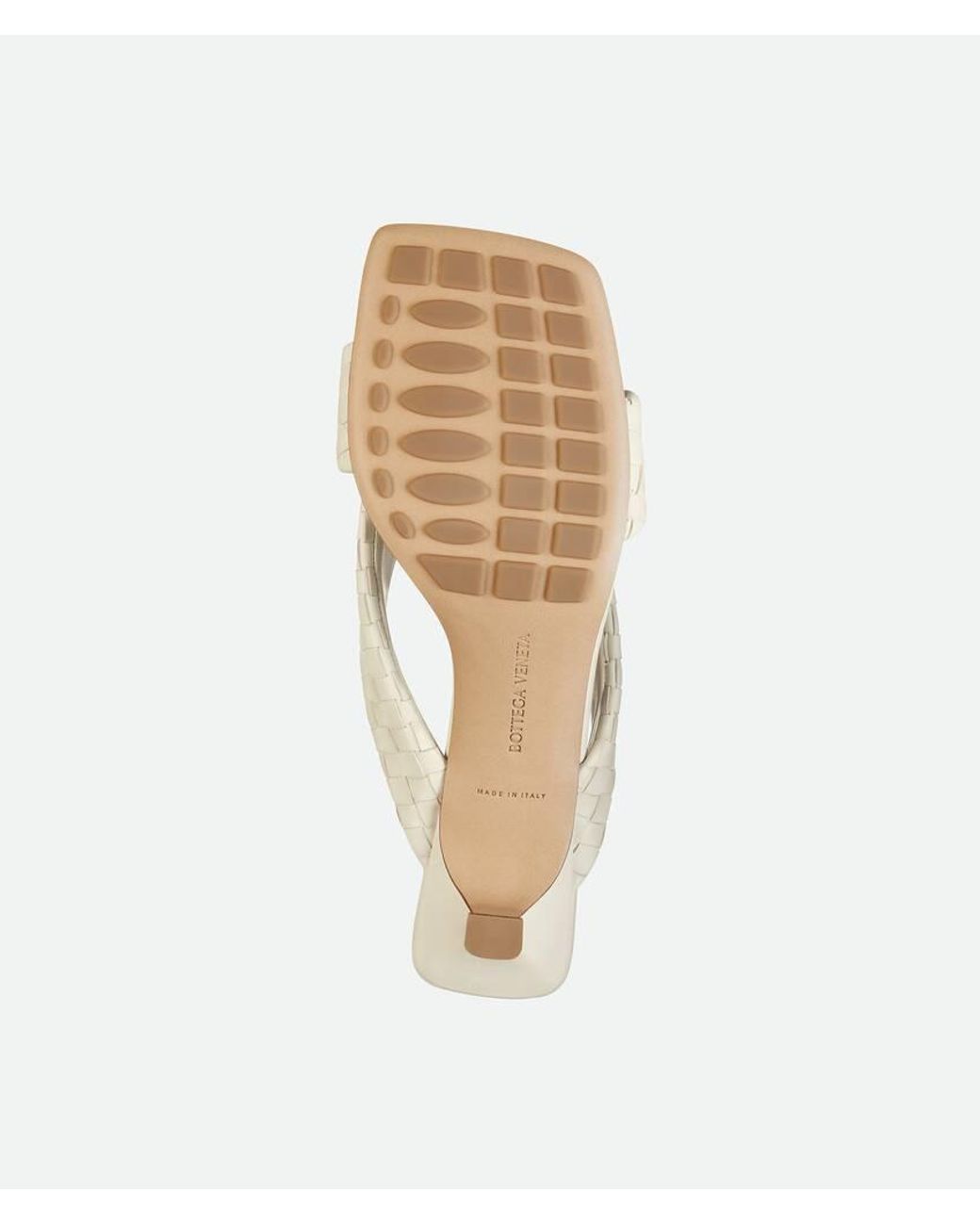 Bottega Veneta Natural Riva Intrecciato Leather Mules