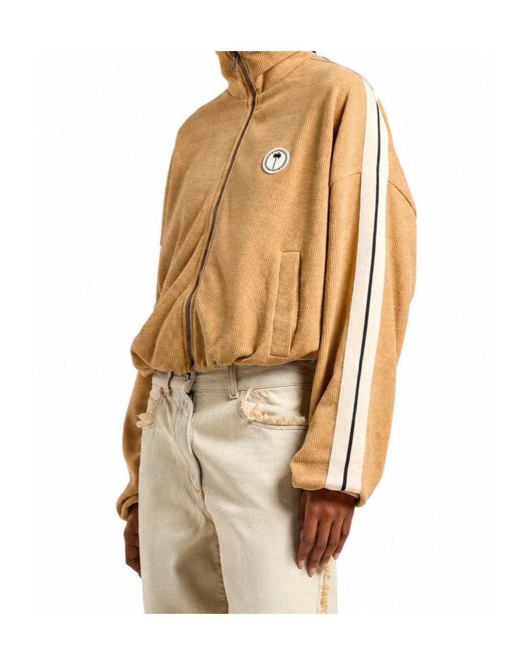 Palm Angels Natural Long-Sleeve Casual Jacket