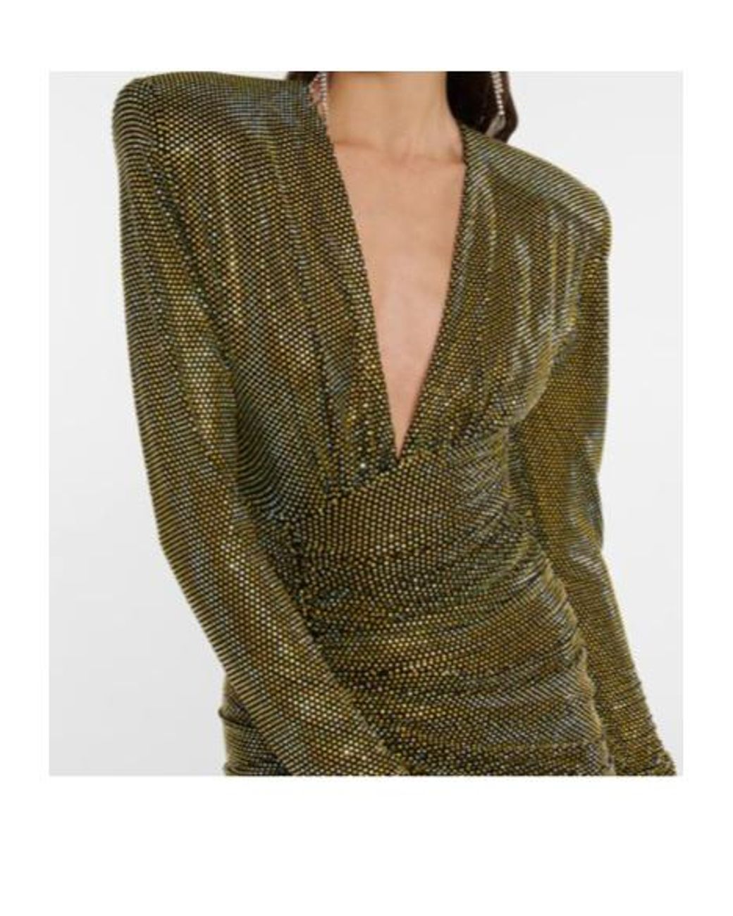 Alexandre Vauthier Green Crystal-Embellished Jersey Minidress