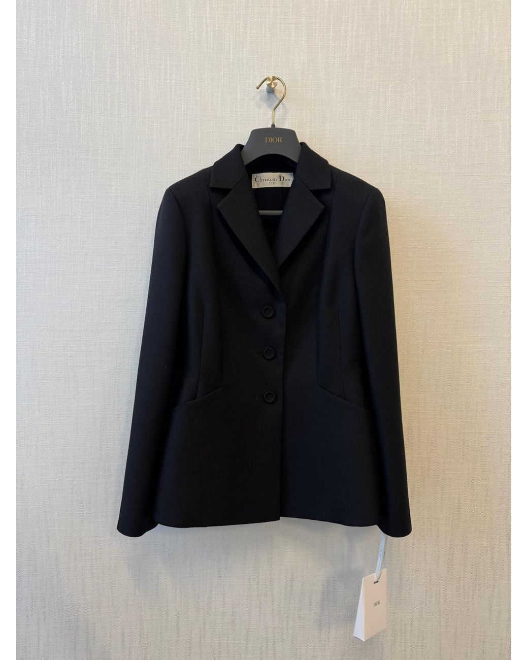 Dior Black Lapel Long-Sleeved Suit Coat