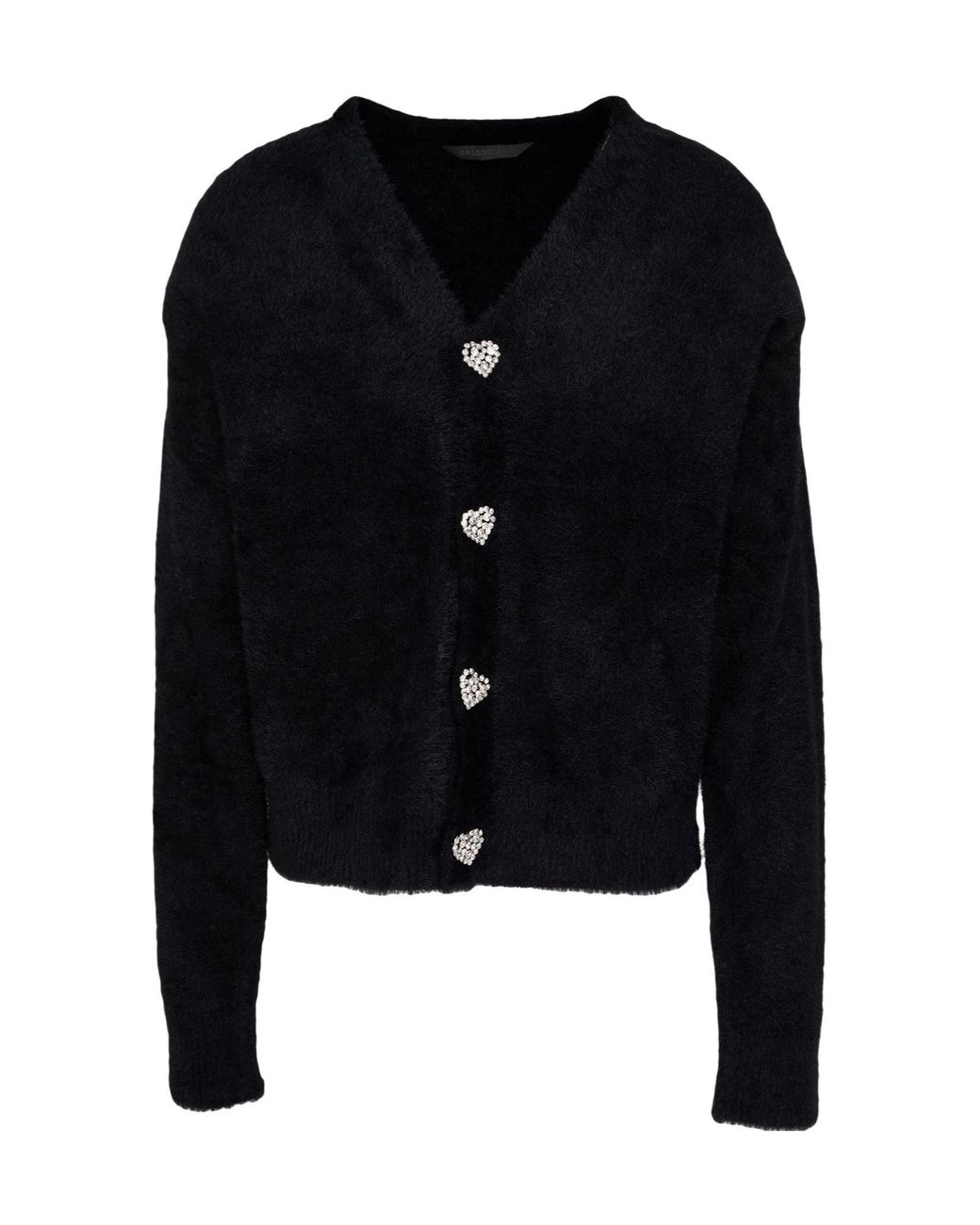 Balenciaga Black Solid Color Knitted Top