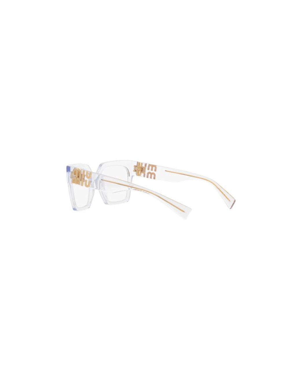 Miu Miu White Eyewear Square Frame Glasses