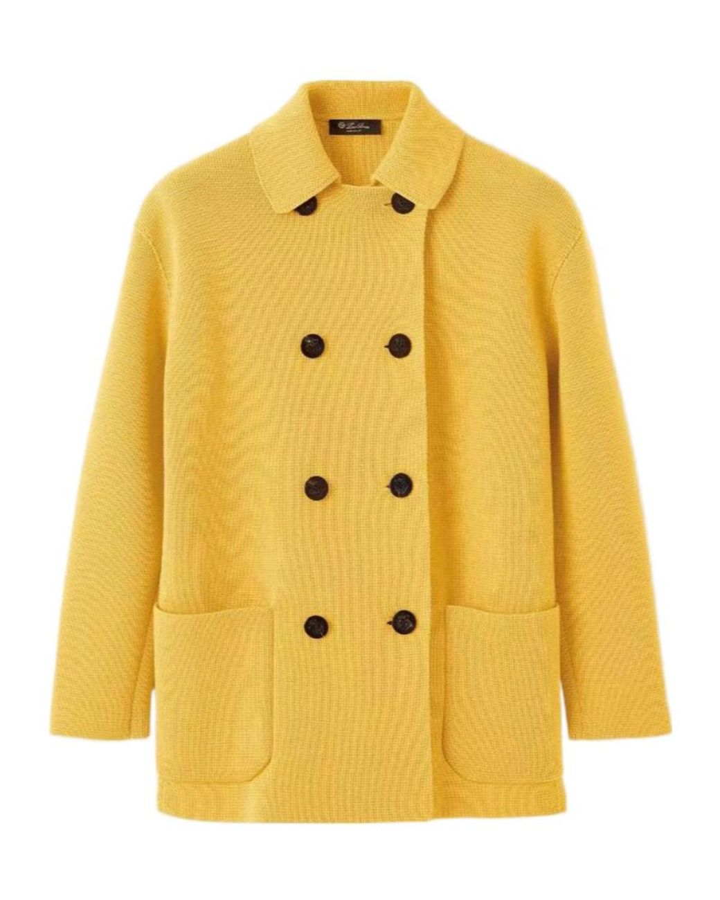 Loro Piana Yellow Double-Breasted Coat