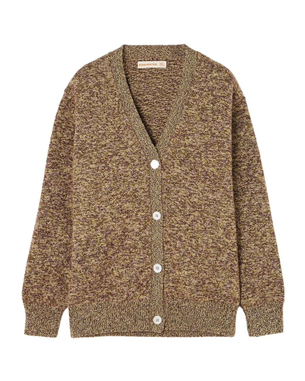 &Daughter Brown Casual Wool Cardigan