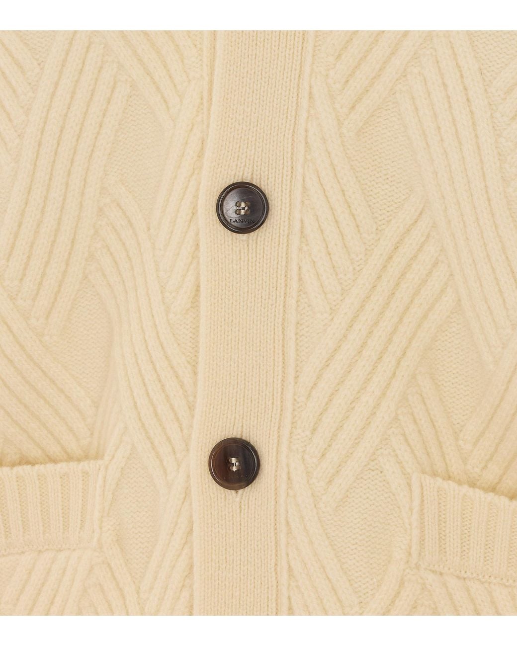 Lanvin Natural Long-Sleeved Cardigan for men
