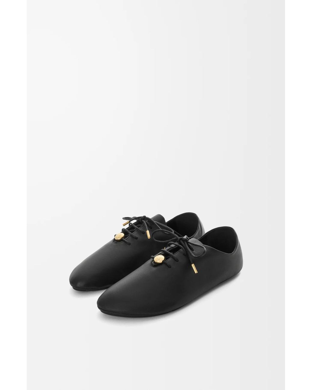 Loewe Black Pebble Soft Lace-Up Shoes